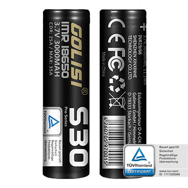 S30 18650 35A 3000mAh