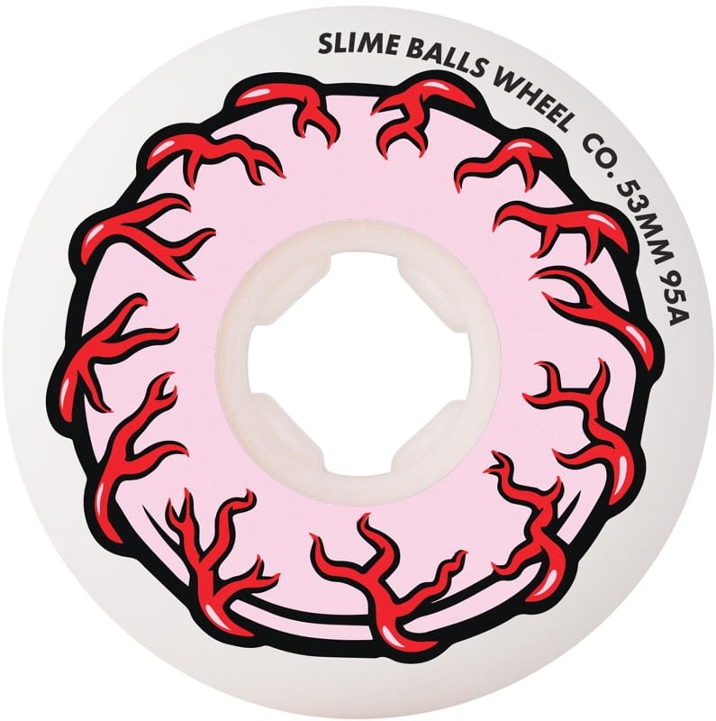 Pink Eyes Vomit Mini White 95A Pink, 53 mm